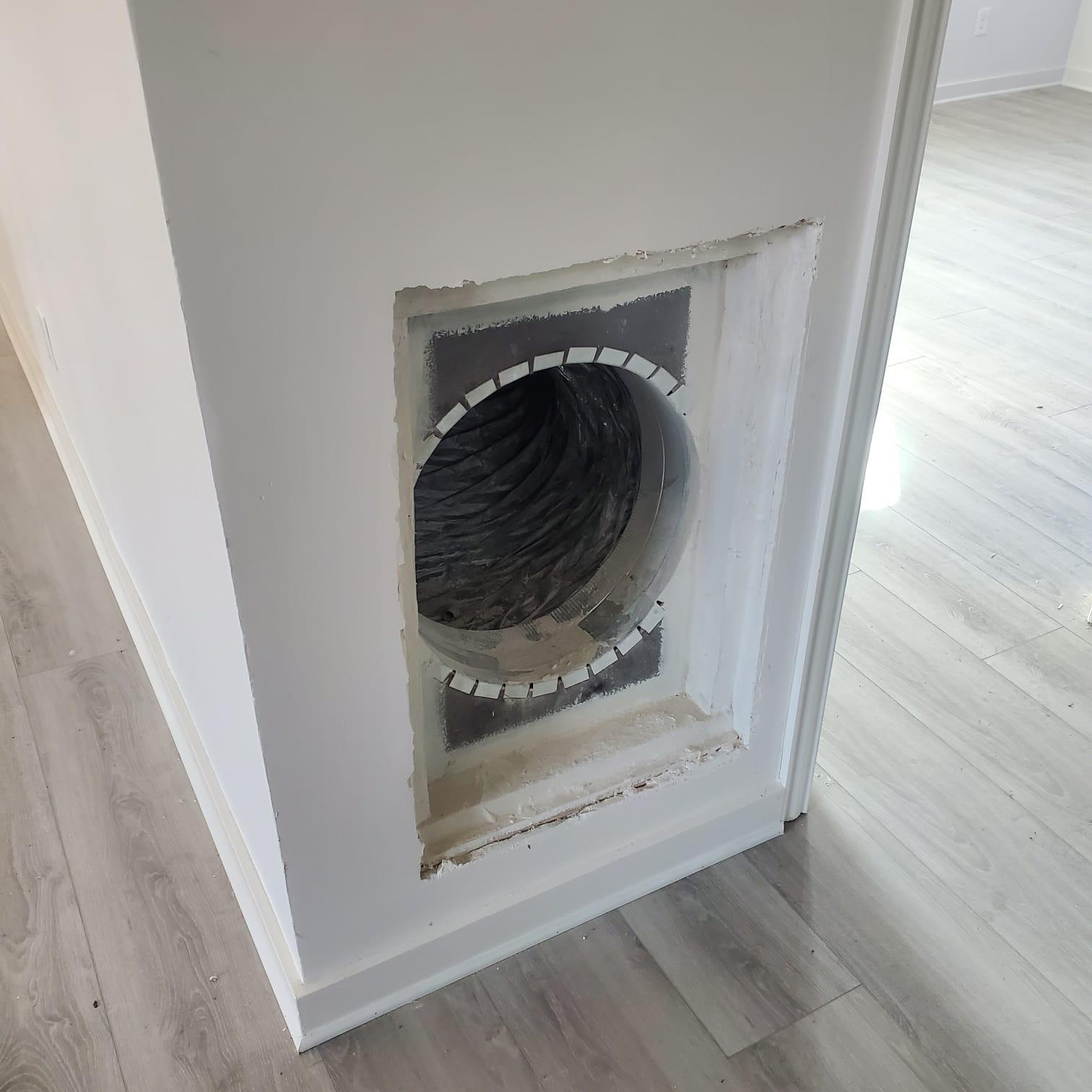 AC Units - hvac ductwork installation wall opening